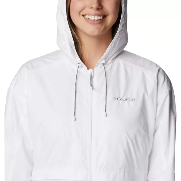 Columbia Womens Auroras Wake Iii JacketWhite Leafy Line Emboss