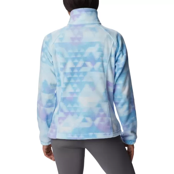 Columbia Womens Benton Springs Printed Full ZipSpring BlueDistant Peaks