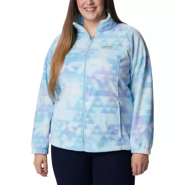 Columbia Womens Benton Springs Printed Full ZipSpring BlueDistant Peaks