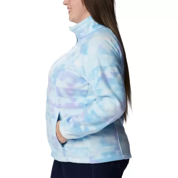 Columbia Womens Benton Springs Printed Full ZipSpring BlueDistant Peaks