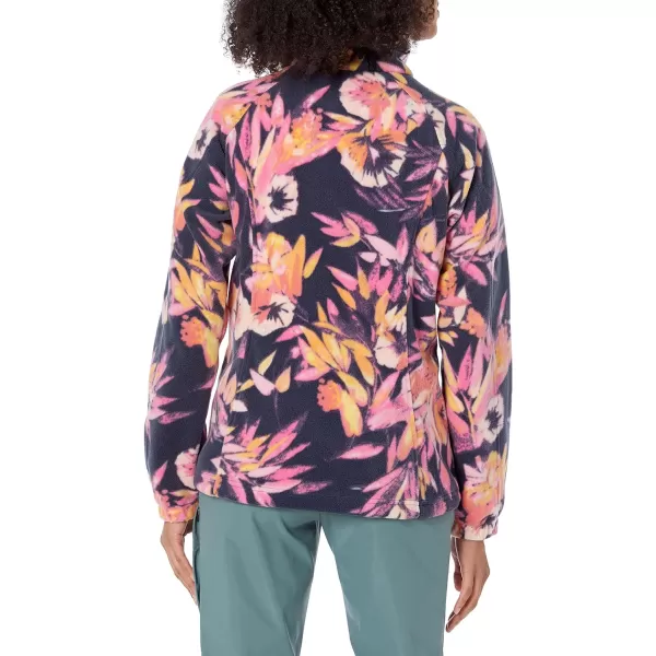 Columbia Womens Benton Springs Printed Full ZipWild GeraniumWisterian