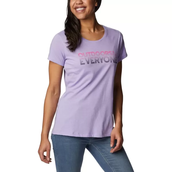 Columbia Womens Daisy Days Short Sleeve Graphic TeeFrosted Purple HeatherBe Outdoors Graphic