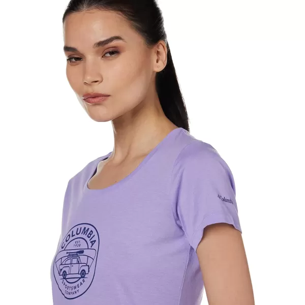 Columbia Womens Daisy Days Short Sleeve Graphic TeeFrosted Purple HeatherBugventure Graphic