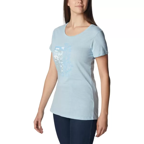 Columbia Womens Daisy Days Short Sleeve Graphic TeeSpring Blue HeatherFind Your Wild Graphic