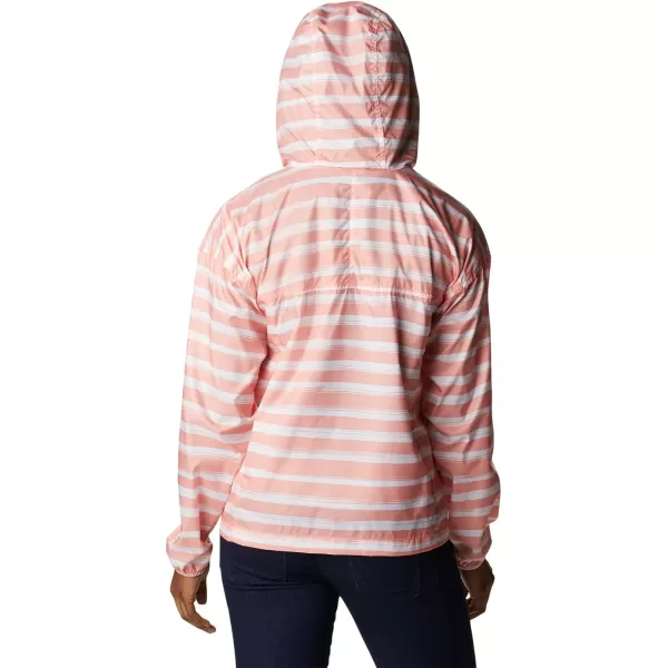 Columbia Womens Flash Challenger Novelty WindbreakerCoral Reef Brush Stripe Print