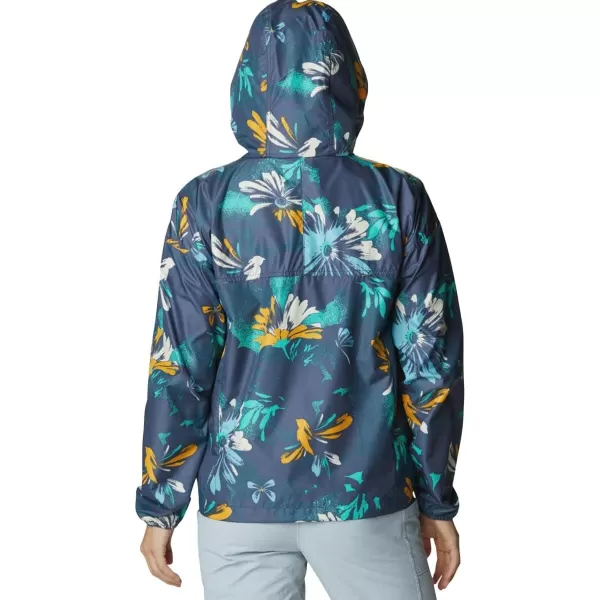 Columbia Womens Flash Challenger Novelty WindbreakerNocturnal Daisy Party Multi Print