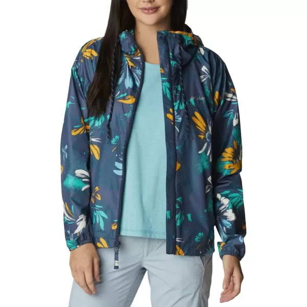 Columbia Womens Flash Challenger Novelty WindbreakerNocturnal Daisy Party Multi Print