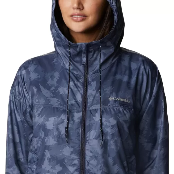 Columbia Womens Flash Challenger Novelty WindbreakerNocturnal Typhoon Blooms Print