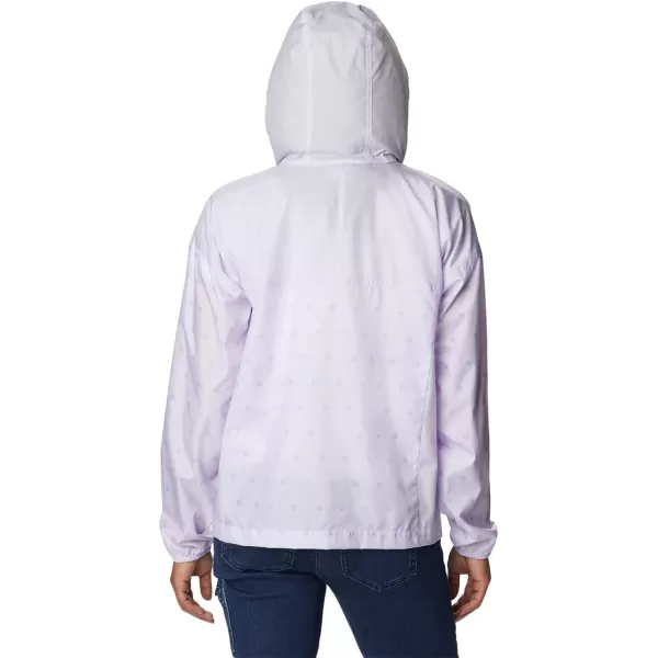 Columbia Womens Flash Challenger Novelty WindbreakerPurple Tint Swell Dots Print