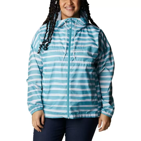 Columbia Womens Flash Challenger Novelty WindbreakerSea Wave Brush Stripe Print