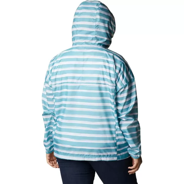 Columbia Womens Flash Challenger Novelty WindbreakerSea Wave Brush Stripe Print