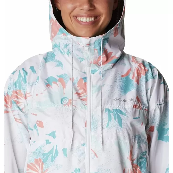 Columbia Womens Flash Challenger Novelty WindbreakerWhite Daisy Party Print