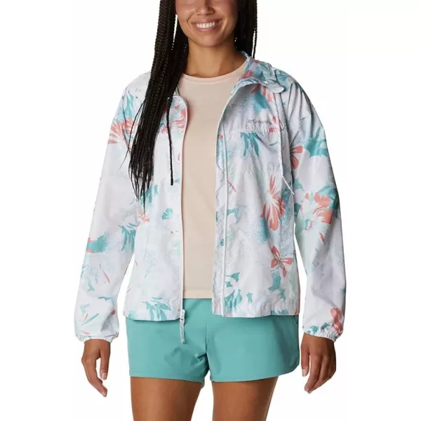 Columbia Womens Flash Challenger Novelty WindbreakerWhite Daisy Party Print