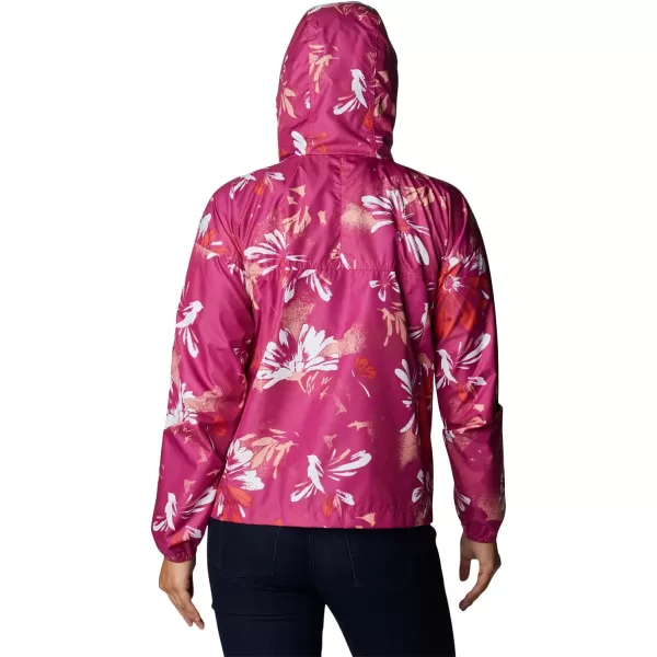 Columbia Womens Flash Challenger Novelty WindbreakerWild Fuchsia Daisy Party Print