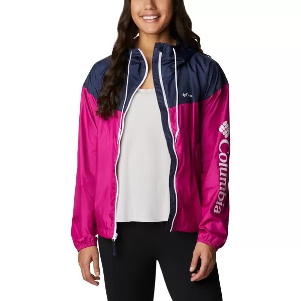 Columbia Womens Flash Challenger Novelty WindbreakerWild FuchsiaNocturnal