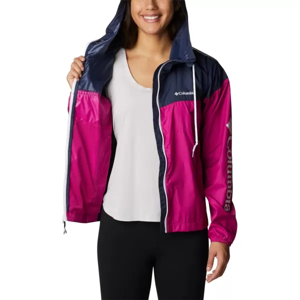 Columbia Womens Flash Challenger Novelty WindbreakerWild FuchsiaNocturnal