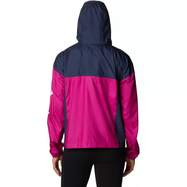 Columbia Womens Flash Challenger Novelty WindbreakerWild FuchsiaNocturnal