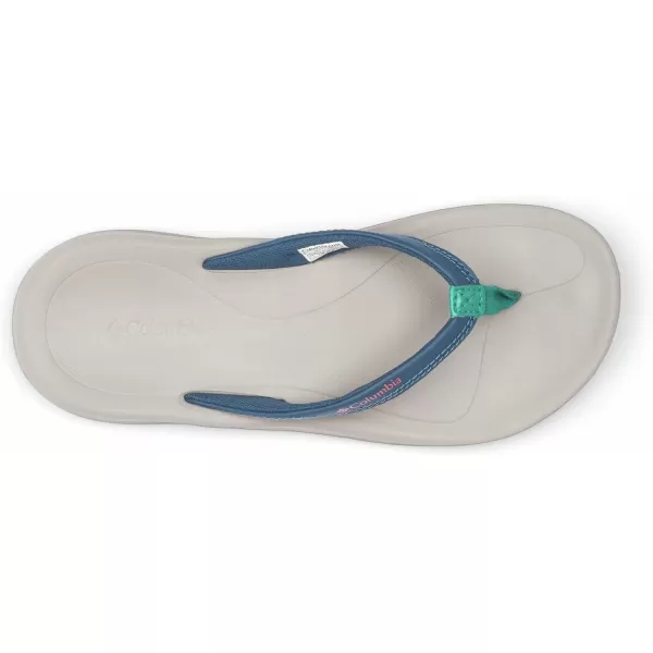 Columbia Womens Flip FlopPetrol BlueGlacier Green