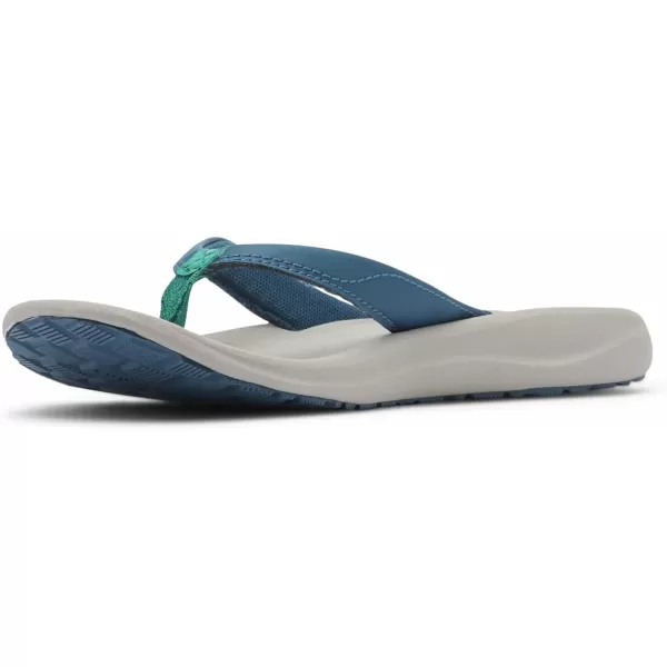 Columbia Womens Flip FlopPetrol BlueGlacier Green