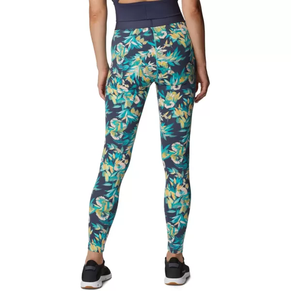 Columbia Womens Hike LeggingBright AquaWisterianWhite Logo