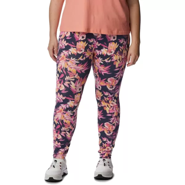 Columbia Womens Hike LeggingWild GeraniumWisterianWhite Logo