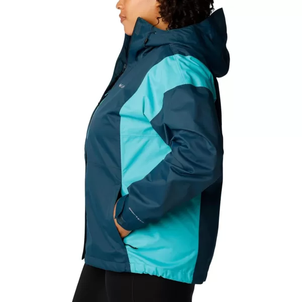 Columbia Womens Hikebound JacketNight Wave  Bright Aqua