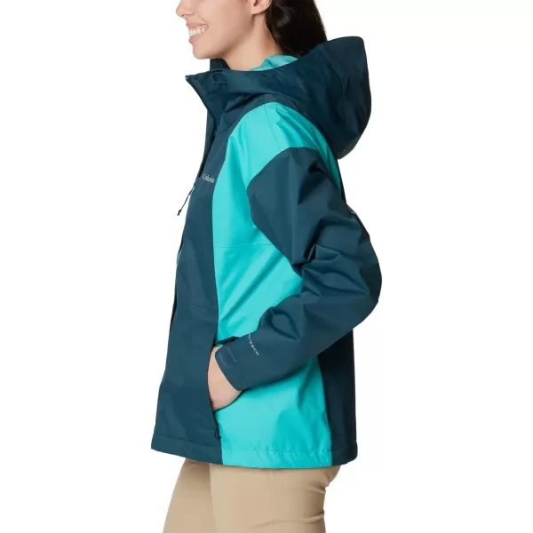 Columbia Womens Hikebound JacketNight Wave  Bright Aqua