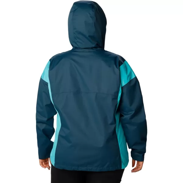 Columbia Womens Hikebound JacketNight Wave  Bright Aqua