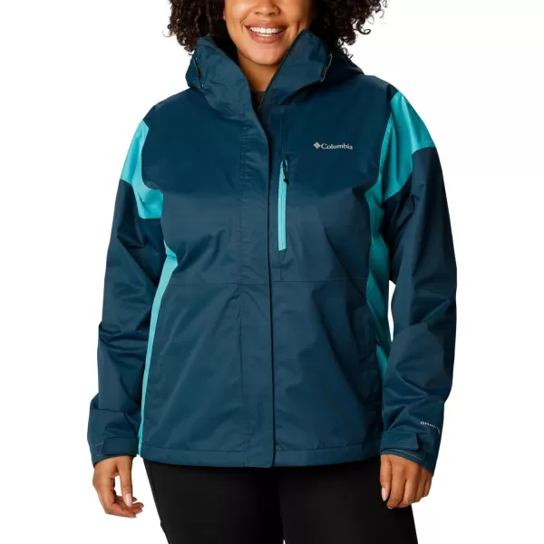 Columbia Womens Hikebound JacketNight Wave  Bright Aqua