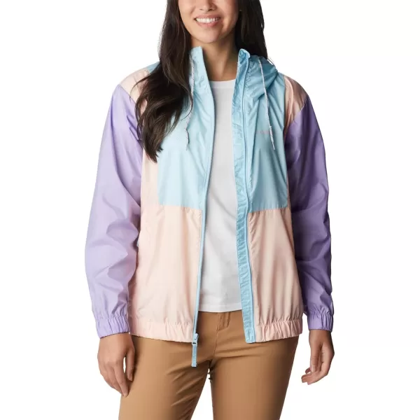 Columbia Womens Lily Basin JacketSpring BlueFrosted PurplePeach Blossom