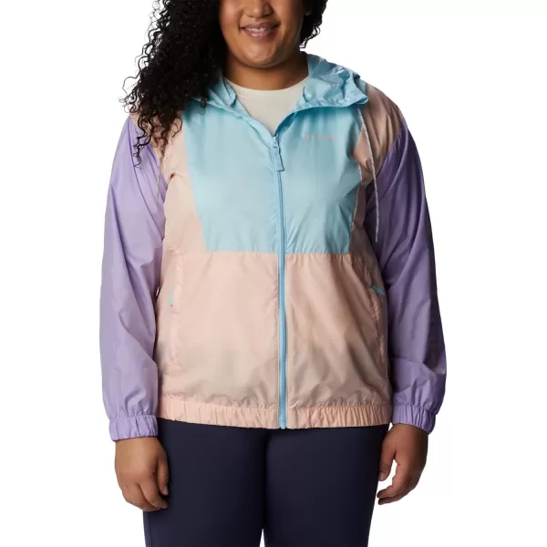 Columbia Womens Lily Basin JacketSpring BlueFrosted PurplePeach Blossom