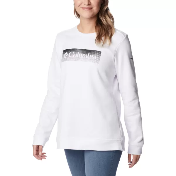 Columbia Womens Logo Ii CrewWhiteFramed Halftone Logo