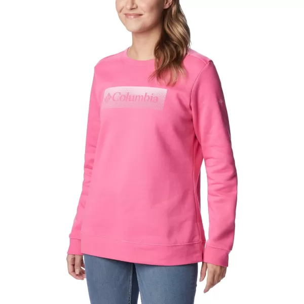 Columbia Womens Logo Ii CrewWild GeraniumFramed Halftone Logo