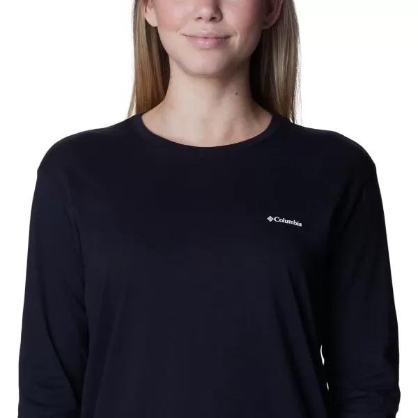 Columbia Womens North Cascades Back Graphic Long Sleeve TeeBlackBoundless Graphic