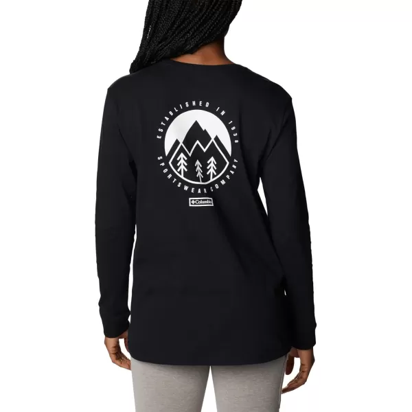 Columbia Womens North Cascades Back Graphic Long Sleeve TeeBlackOutdoor Park