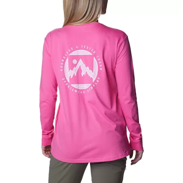 Columbia Womens North Cascades Back Graphic Long Sleeve TeeWild GeraniumBoundless Graphic