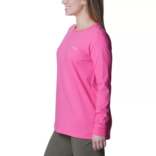 Columbia Womens North Cascades Back Graphic Long Sleeve TeeWild GeraniumBoundless Graphic