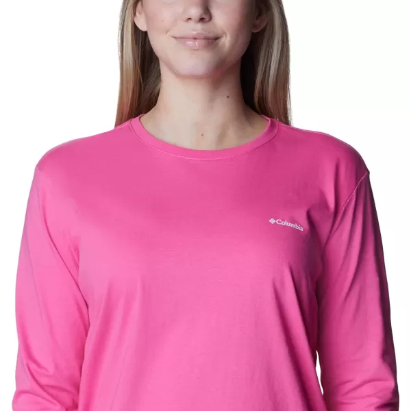 Columbia Womens North Cascades Back Graphic Long Sleeve TeeWild GeraniumBoundless Graphic