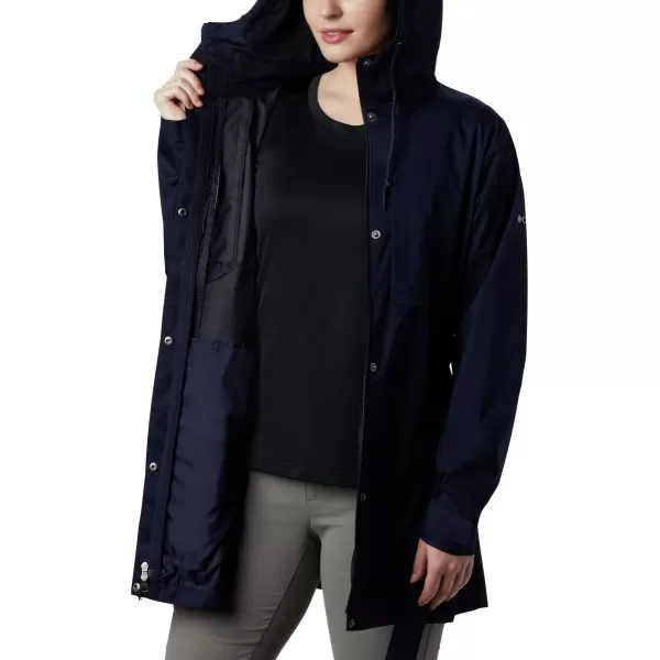 Columbia Womens Pardon My Trench Ii Rain JacketDark Nocturnal