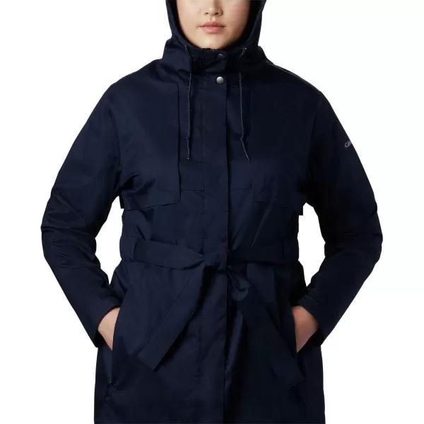 Columbia Womens Pardon My Trench Ii Rain JacketDark Nocturnal