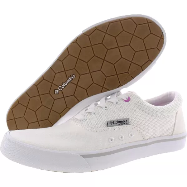 Columbia Womens Slack Water PFG Lace Boat ShoeWhiteFoxglove