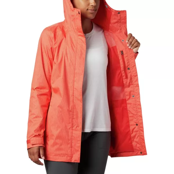 Columbia Womens Splash a Little Ii JacketBold Orange Titch Diamond Print