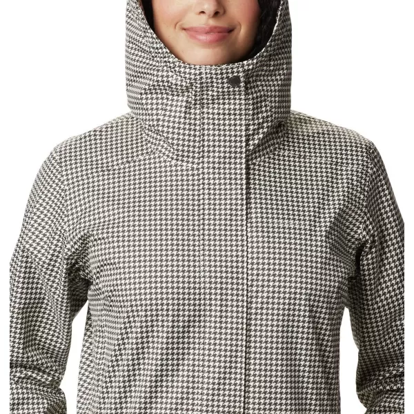 Columbia Womens Splash a Little Ii JacketChalk Houndstooth Print