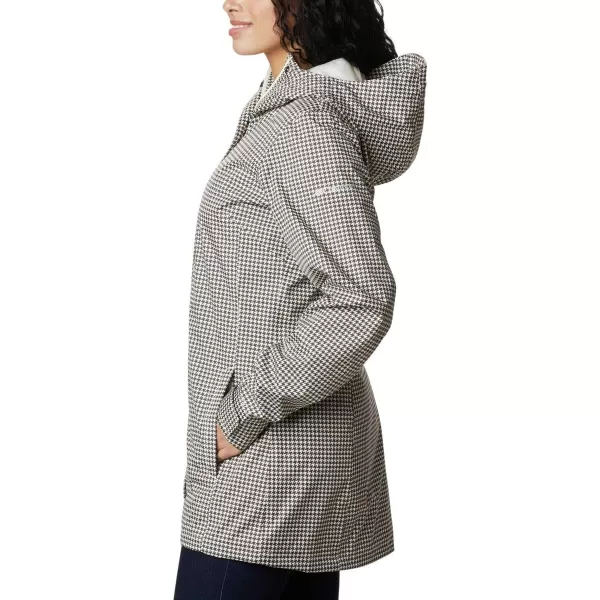 Columbia Womens Splash a Little Ii JacketChalk Houndstooth Print