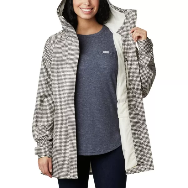 Columbia Womens Splash a Little Ii JacketChalk Houndstooth Print