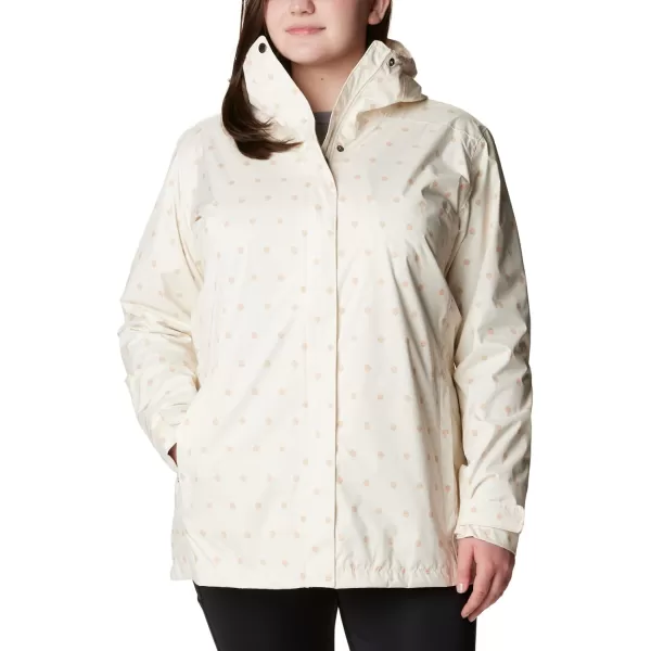 Columbia Womens Splash a Little Ii JacketChalk Swell Dots Print