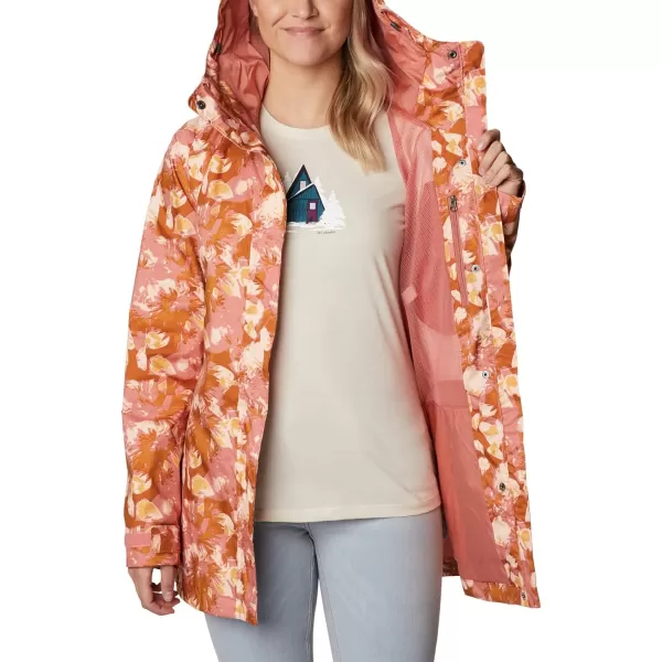 Columbia Womens Splash a Little Ii JacketDark Coral Solarized Tonal