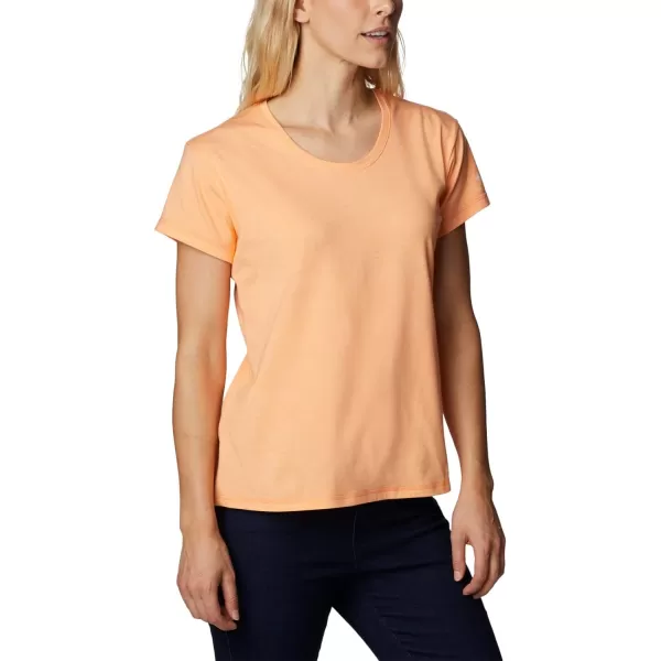 Columbia Womens Sun Trek Short Sleeve TeePeach Heather