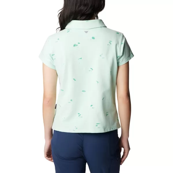 Columbia Womens Super Sun Drifter Short Sleeve PoloGullfoss Green Keys Please