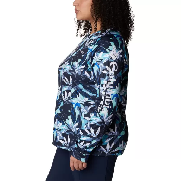 Columbia Womens Super Tidal Tee Long SleeveAtoll Hidden Paradise